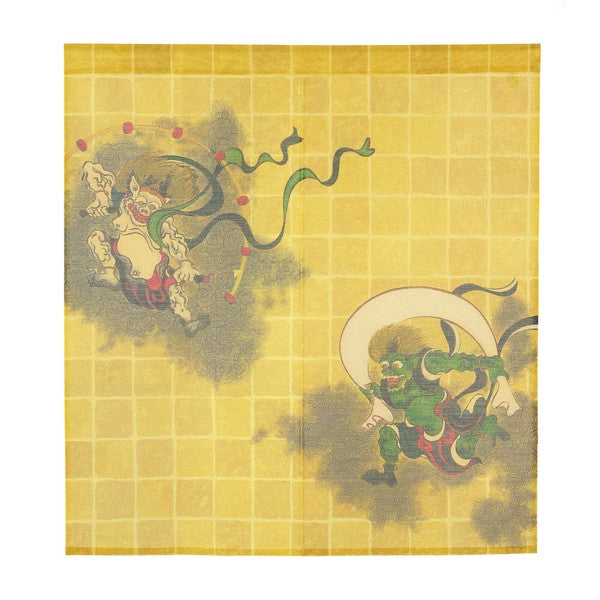 Fujin & Raijin (Wind God & Thunder God) 85x90cm Noren Curtain