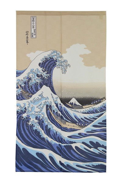 MADE IN JAPAN | Hokusai's The Great Wave 85x50cm Noren/ Door Curtain