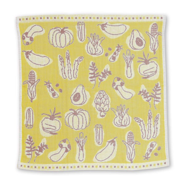 GIN NO FUKIN Ag+ Imabari Towel Yellow Kitchen Dishcloth, 34x34cm