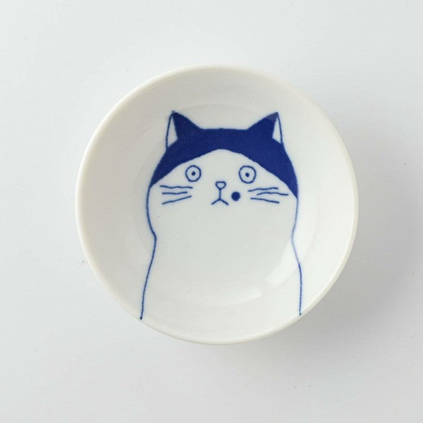 SHICHITA Cats Mino Ware Bean Plate - Gift Set of 5