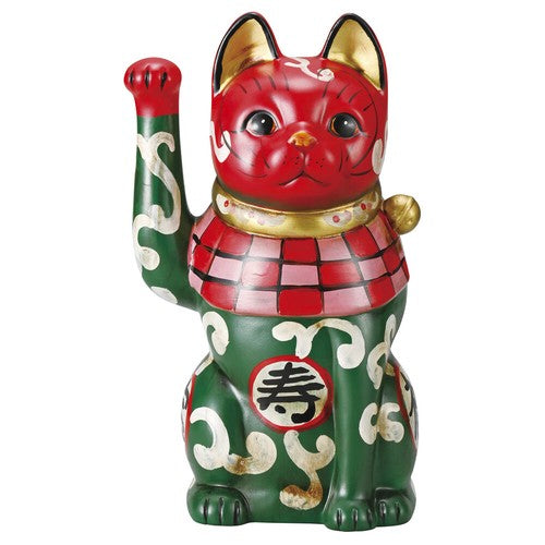 Kabuki Checkered Patterns Ceramics 26cm Ceramics Maneki Neko