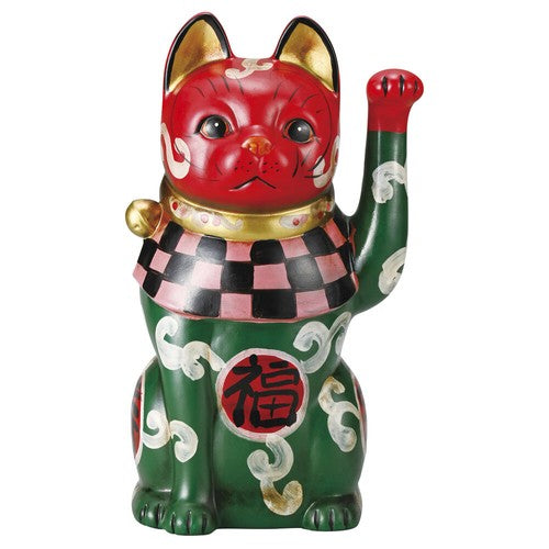 Kabuki Checkered Patterns Ceramics 26cm Ceramics Maneki Neko