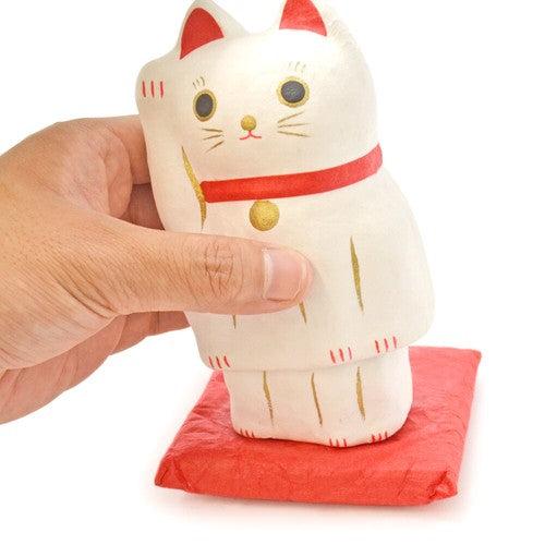 Matryoshka Style Washi Paper Maneki Neko - Set of 5 Sizes (4 Colors)