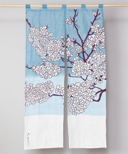 NOREN CURTAIN "BLUE SAKURA" 🌸