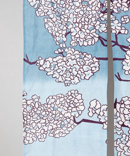 NOREN CURTAIN "BLUE SAKURA" 🌸