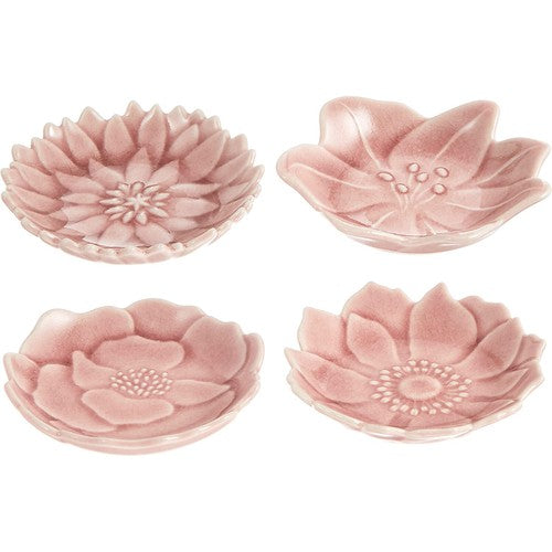 KATACHI Flower Seto Ware Small Plate - Gift Set of 4