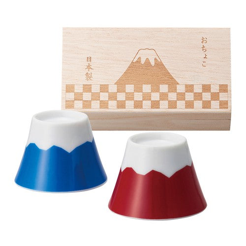 MOUNT FUJI POTTERY SAKE CUPS GIFT SET