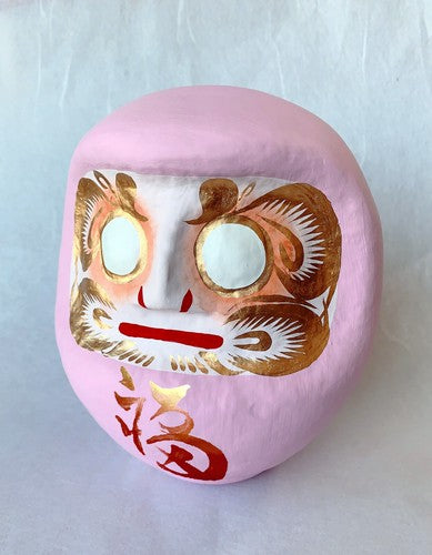 Daruma Doll 16cm, with Eyes Stickers - Pink