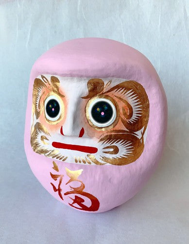 Daruma Doll 16cm, with Eyes Stickers - Pink