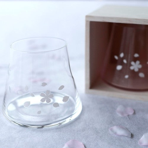 CHERRY BLOSSOM/ SAKURA COLOR-CHANGING EDO GLASS CUP 🍶