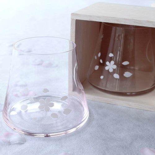 CHERRY BLOSSOM/ SAKURA COLOR-CHANGING EDO GLASS CUP 🍶