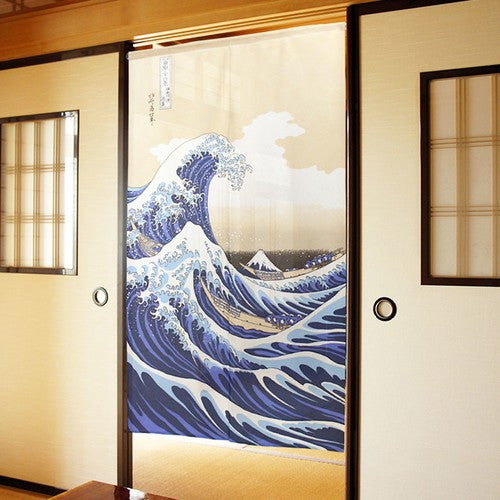 The Great Wave by Hokusai, Ukiyoe 85x150cm Noren Curtain