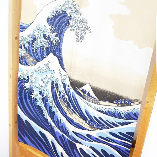 The Great Wave by Hokusai, Ukiyoe 85x150cm Noren Curtain