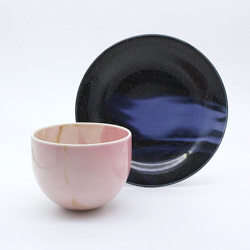 PLANET20 Mino Ware Cup & Sauce Plate - Venus (Pink)