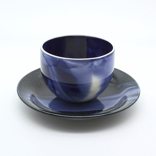 PLANET20 Mino Ware Cup & Sauce Plate - Blue Earth