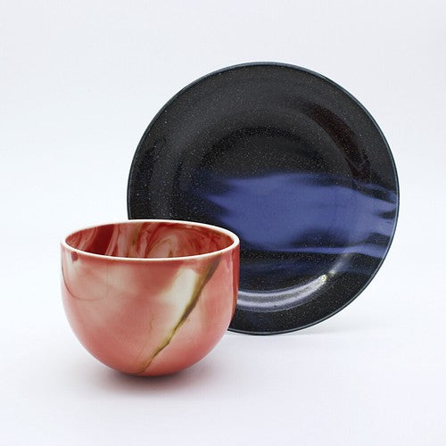 PLANET20 Mino Ware Cup & Sauce Plate - Mars (Red)