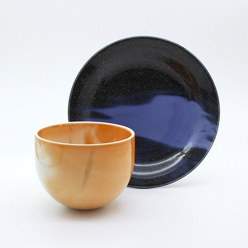 PLANET20 Mino Ware Cup & Sauce Plate - Jupiter (Orange)