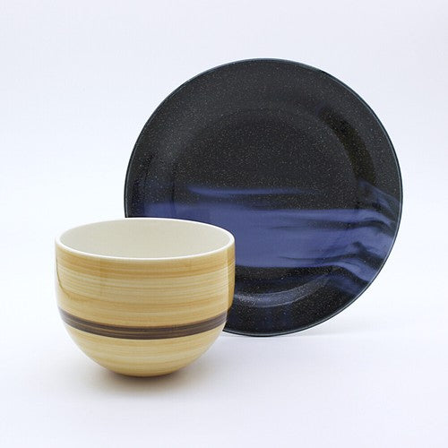 PLANET20 Mino Ware Cup & Sauce Plate - Saturn (Beige)