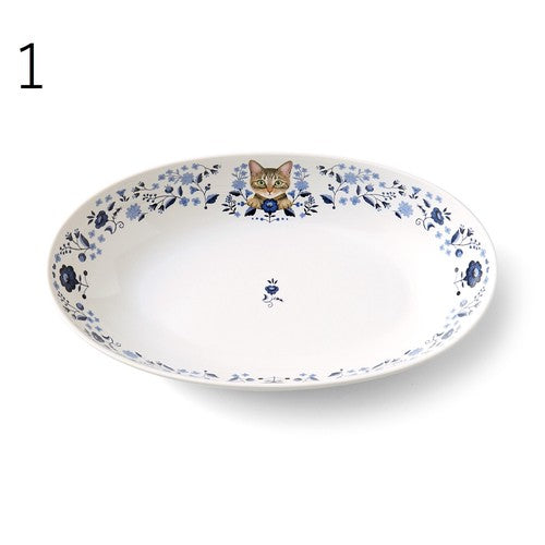 FELISSIMO NEKOBU Oval Serving Plate - 23cm (4 Styles)