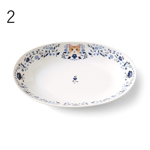 FELISSIMO NEKOBU Oval Serving Plate - 23cm (4 Styles)