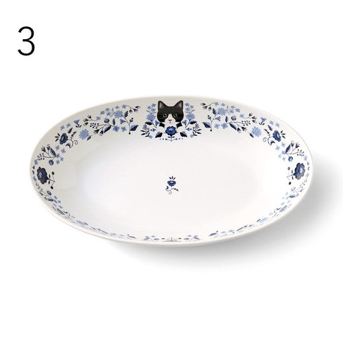 FELISSIMO NEKOBU Oval Serving Plate - 23cm (4 Styles)