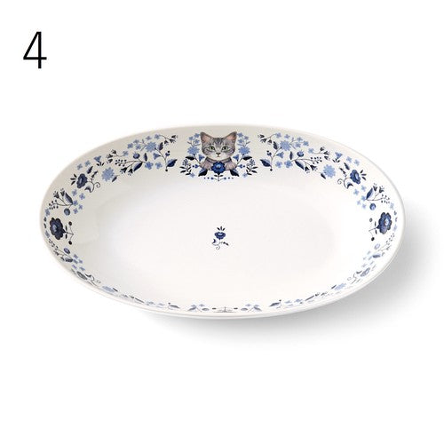 FELISSIMO NEKOBU Oval Serving Plate - 23cm (4 Styles)